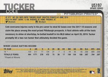 2019 Topps Update - 150th Anniversary #US197 Cole Tucker Back