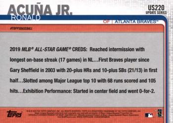 2019 Topps Update - 150th Anniversary #US220 Ronald Acuña Jr. Back