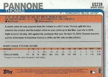2019 Topps Update - 150th Anniversary #US239 Thomas Pannone Back