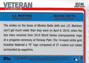2019 Topps Update - 150th Anniversary #US246 Iced Out (Mookie Betts / J.D. Martinez) Back