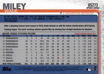 2019 Topps Update - 150th Anniversary #US273 Wade Miley Back
