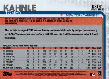 2019 Topps Update - Rainbow Foil #US161 Tommy Kahnle Back