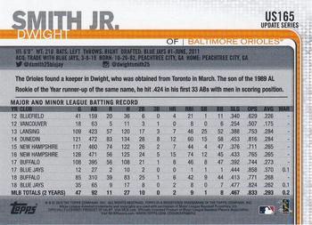 2019 Topps Update - Rainbow Foil #US165 Dwight Smith Jr. Back