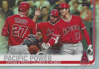 2019 Topps Update - Rainbow Foil #US189 Mike Trout/Shohei Ohtani Front