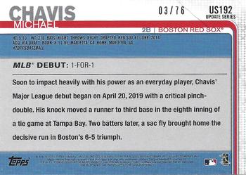 2019 Topps Update - Independence Day #US192 Michael Chavis Back