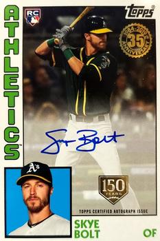 2019 Topps Update - 1984 Topps Baseball 35th Anniversary Autographs 150th Anniversary #84A-SB Skye Bolt Front