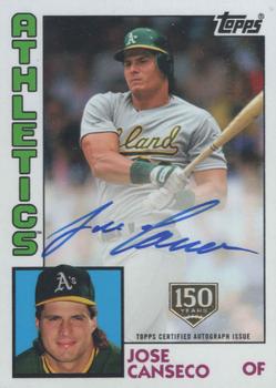 2019 Topps Update - 1984 Topps Baseball 35th Anniversary Autographs 150th Anniversary #84A-JCA Jose Canseco Front