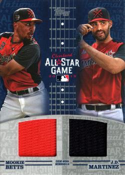 2019 Topps Update - All-Star Stitches Dual Relics #ASSDR-BM Mookie Betts / J.D. Martinez Front