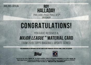 2019 Topps Update - Major League Material #MLM-RHA Roy Halladay Back