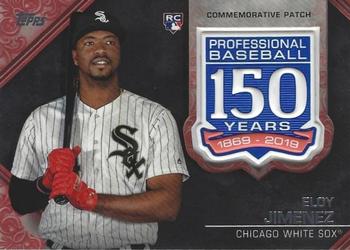 2019 Topps Update - 150th Anniversary Manufactured Patch Relics Red #AMP-EJ Eloy Jimenez Front