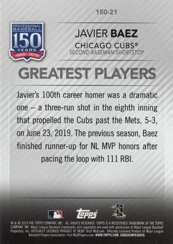 2019 Topps Update - 150 Years of Professional Baseball #150-21 Javier Baez Back