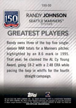 2019 Topps Update - 150 Years of Professional Baseball #150-30 Randy Johnson Back