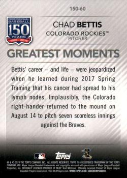 2019 Topps Update - 150 Years of Professional Baseball #150-60 Chad Bettis Back