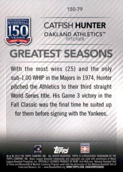 2019 Topps Update - 150 Years of Professional Baseball #150-79 Catfish Hunter Back