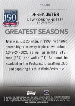 2019 Topps Update - 150 Years of Professional Baseball #150-80 Derek Jeter Back