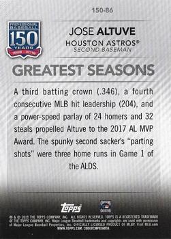 2019 Topps Update - 150 Years of Professional Baseball #150-86 Jose Altuve Back
