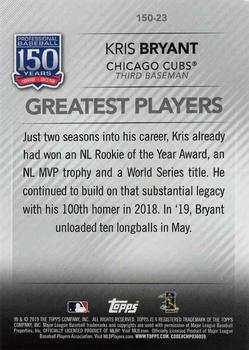 2019 Topps Update - 150 Years of Professional Baseball Blue #150-23 Kris Bryant Back