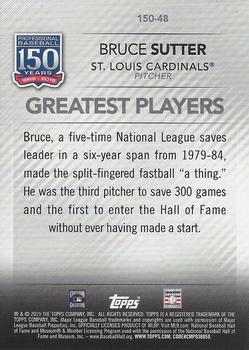 2019 Topps Update - 150 Years of Professional Baseball Blue #150-48 Bruce Sutter Back