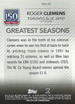 2019 Topps Update - 150 Years of Professional Baseball Blue #150-95 Roger Clemens Back
