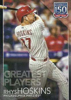 2019 Topps Update - 150 Years of Professional Baseball Black #150-32 Rhys Hoskins Front