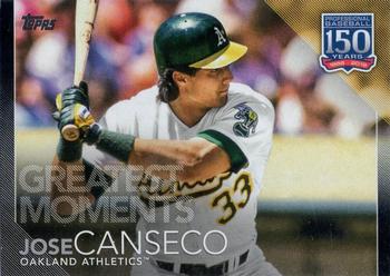 2019 Topps Update - 150 Years of Professional Baseball Black #150-65 Jose Canseco Front