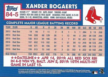2019 Topps Update - 1984 Topps Baseball 35th Anniversary #84-5 Xander Bogaerts Back