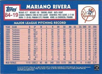 2019 Topps Update - 1984 Topps Baseball 35th Anniversary #84-19 Mariano Rivera Back