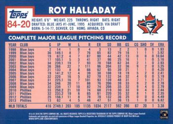 2019 Topps Update - 1984 Topps Baseball 35th Anniversary #84-20 Roy Halladay Back