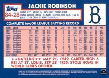 2019 Topps Update - 1984 Topps Baseball 35th Anniversary Blue #84-28 Jackie Robinson Back