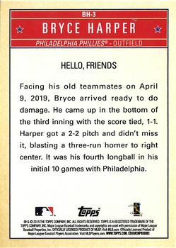 2019 Topps Update - Bryce Harper Welcome to Philly #BH-3 Bryce Harper Back