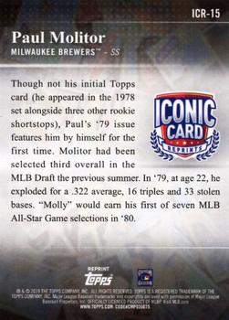 2019 Topps Update - Iconic Card Reprints #ICR-15 Paul Molitor Back