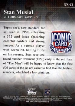 2019 Topps Update - Iconic Card Reprints #ICR-22 Stan Musial Back