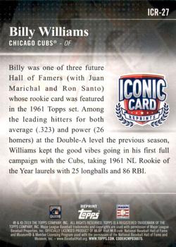 2019 Topps Update - Iconic Card Reprints #ICR-27 Billy Williams Back