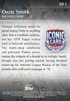 2019 Topps Update - Iconic Card Reprints 150th Anniversary #ICR-2 Ozzie Smith Back