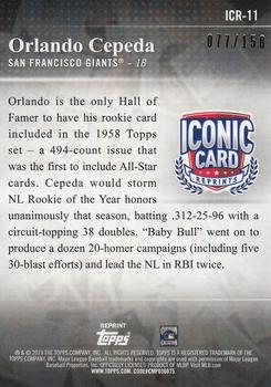 2019 Topps Update - Iconic Card Reprints 150th Anniversary #ICR-11 Orlando Cepeda Back