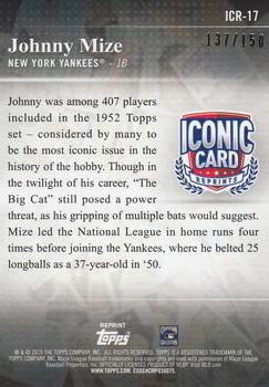 2019 Topps Update - Iconic Card Reprints 150th Anniversary #ICR-17 Johnny Mize Back