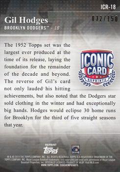 2019 Topps Update - Iconic Card Reprints 150th Anniversary #ICR-18 Gil Hodges Back