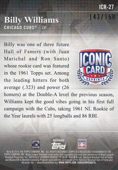 2019 Topps Update - Iconic Card Reprints 150th Anniversary #ICR-27 Billy Williams Back