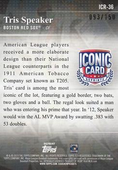 2019 Topps Update - Iconic Card Reprints 150th Anniversary #ICR-36 Tris Speaker Back