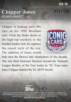2019 Topps Update - Iconic Card Reprints 150th Anniversary #ICR-50 Chipper Jones Back