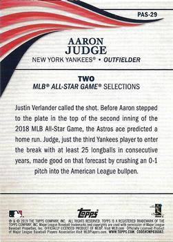 2019 Topps Update - Perennial All-Stars #PAS-29 Aaron Judge Back