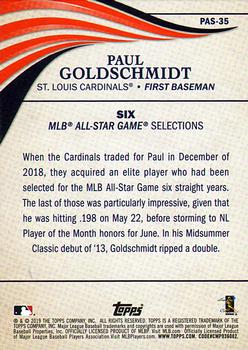 2019 Topps Update - Perennial All-Stars #PAS-35 Paul Goldschmidt Back