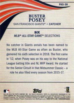 2019 Topps Update - Perennial All-Stars #PAS-38 Buster Posey Back