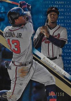 2019 Topps Gold Label - Class 1 Blue #7 Ronald Acuña Jr. Front