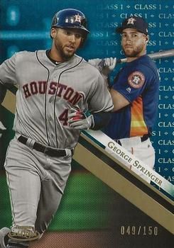 2019 Topps Gold Label - Class 1 Blue #28 George Springer Front
