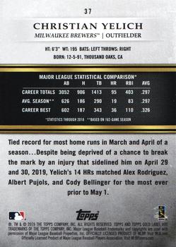 2019 Topps Gold Label - Class 2 #37 Christian Yelich Back