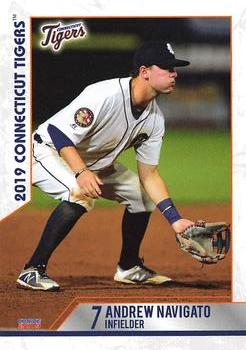 2019 Choice Connecticut Tigers #22 Andrew Navigato Front