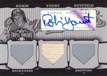2006 Topps Triple Threads - White Whale Autograph Relic Printing Plate #401 Robin Yount Front