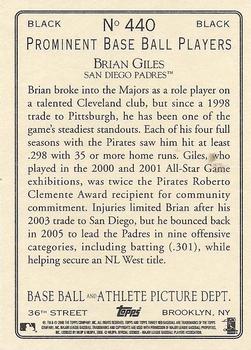 2006 Topps Turkey Red - Black #440 Brian Giles Back