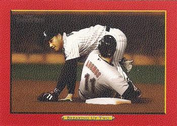 2006 Topps Turkey Red - Red #574 Breaking Up Two / Brad Ausmus Front